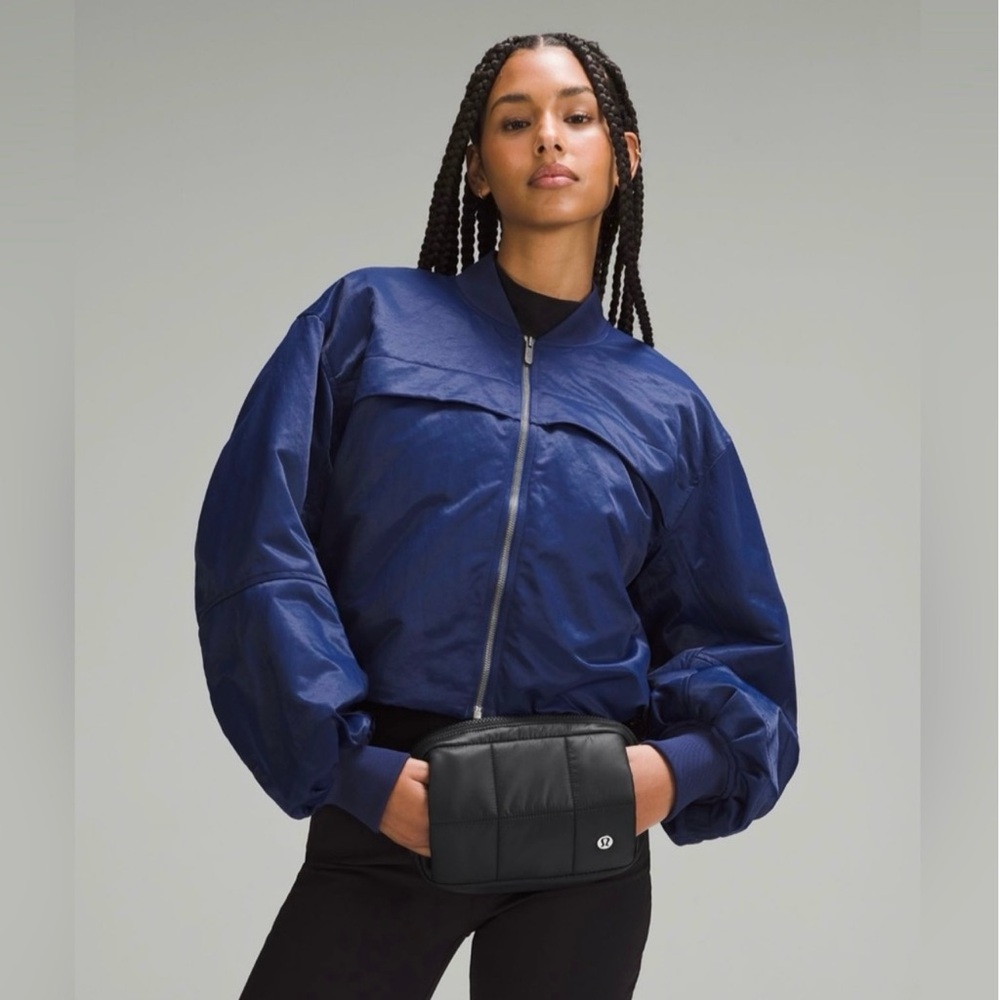 NWT Lululemon Black Quilted Grid Belt Bag Handwarmer 1.5L